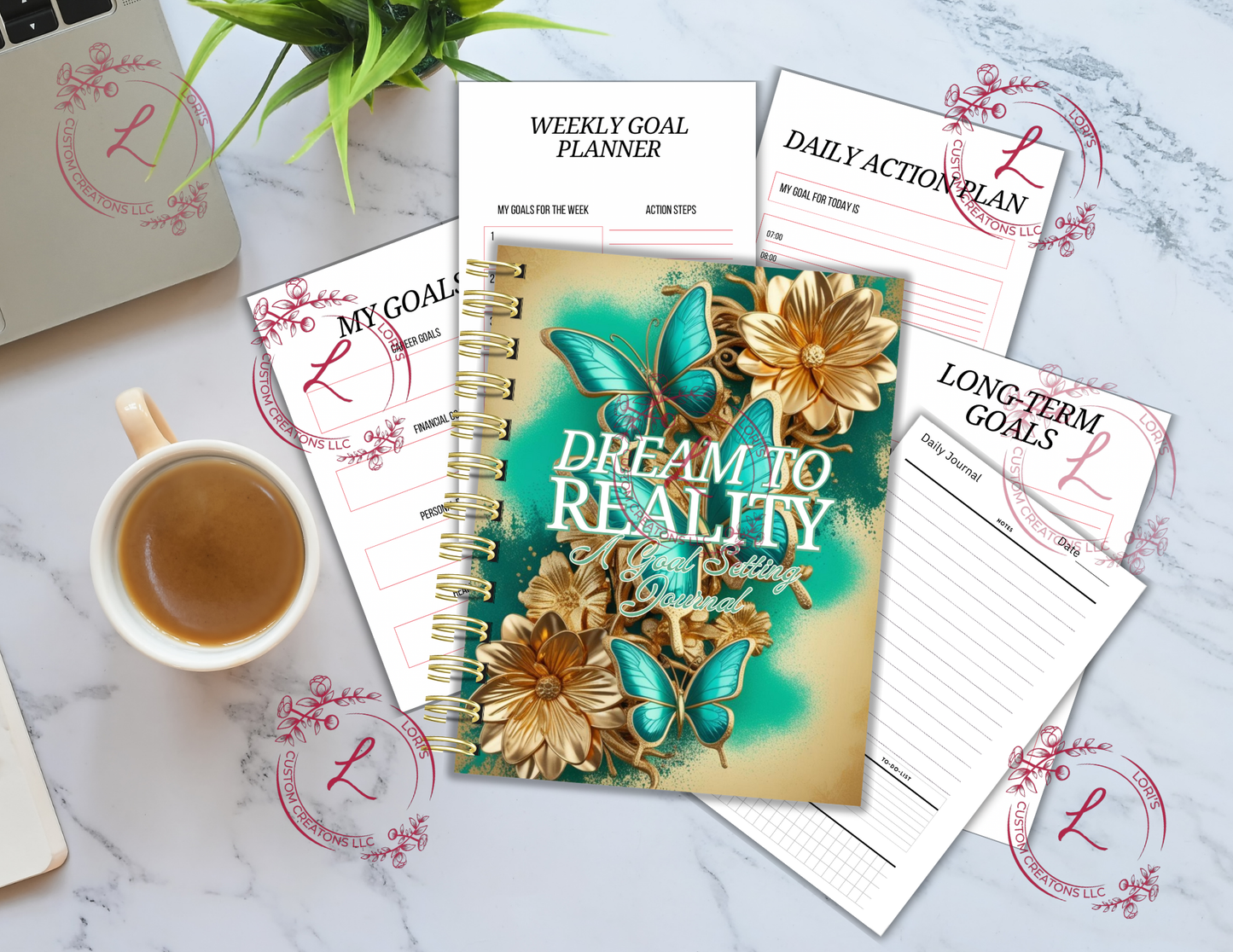 Dream to Reality: A Goal Setting Journal (Printable)