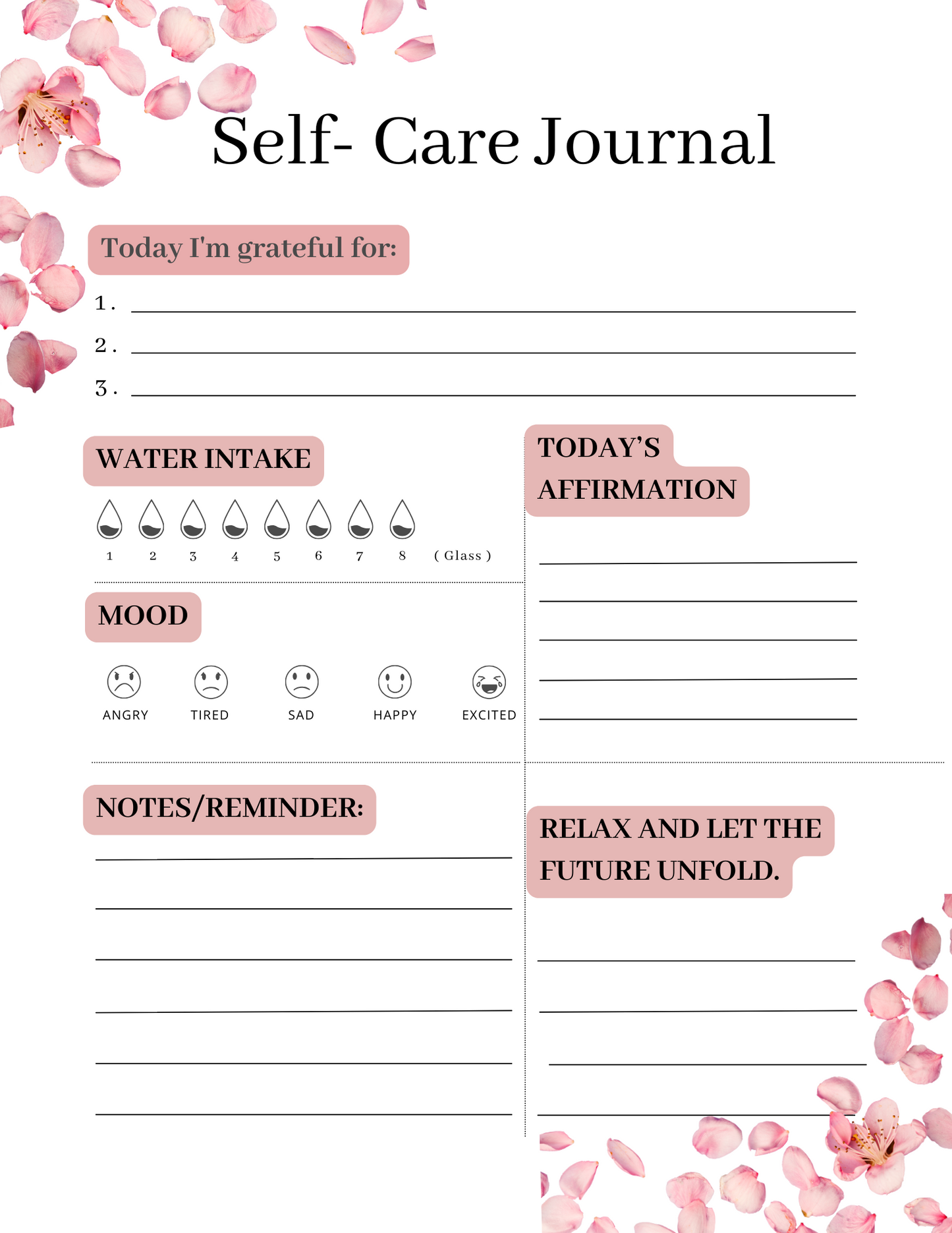 Self-Care Journal with MRR/ PLR